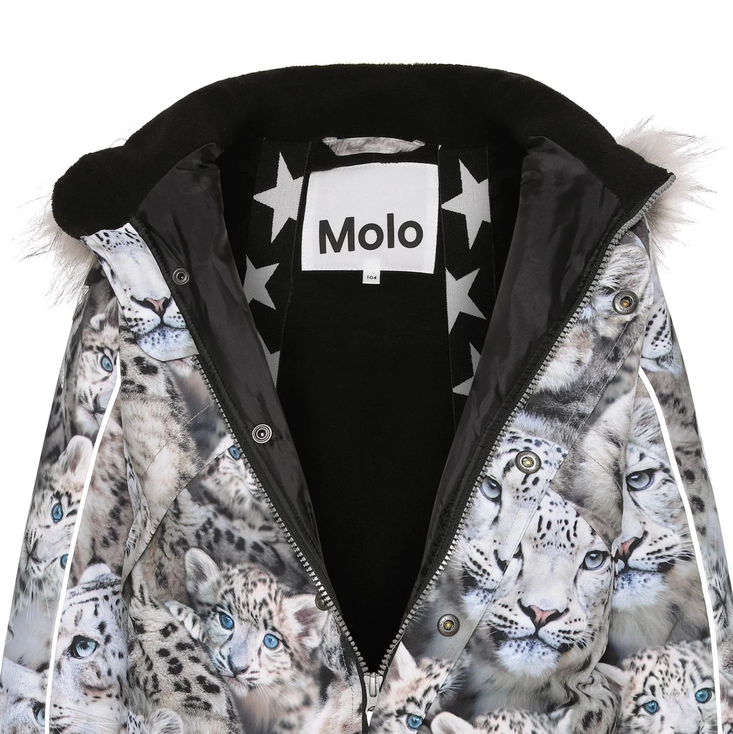 Комбинезон Molo с лямками Polaris Fur Snowy Leopards снежный барс Mayoral  от интернет магазина детской одежды Mark and Mary